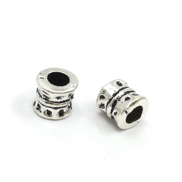 30Pc Alloy Silver Damru shaped Spacer Beads | Bellaire Wholesale