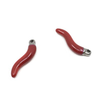2 PCs Cornicello Red Stainless Steel Charm | Bellaire Wholesale