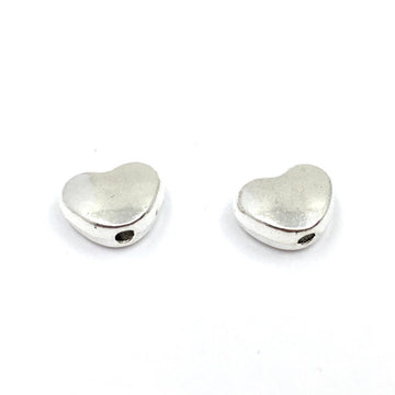Alloy Heart Rhodium Bead, Love Heart Bead  | Bellaire Wholesale