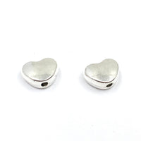 Alloy Heart Rhodium Bead, Love Heart Bead  | Bellaire Wholesale