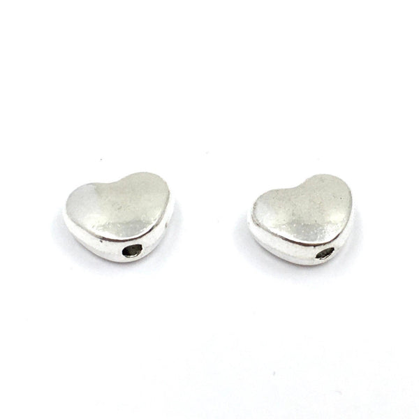 Alloy Heart Rhodium Bead, Love Heart Bead  | Bellaire Wholesale