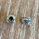 10Pcs Alloy Silver Round Spacer Beads  | Bellaire Wholesale