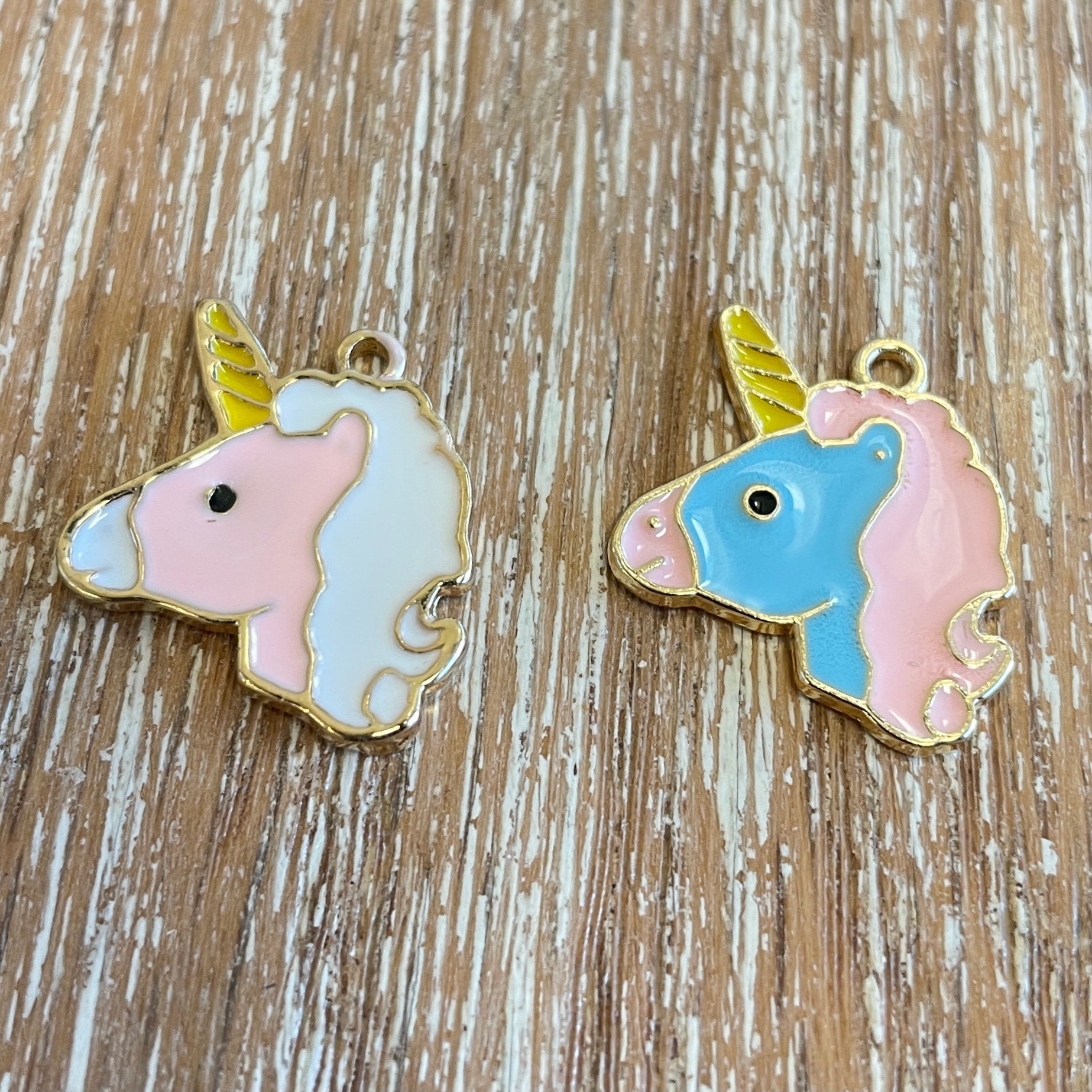 Alloy Colorful Unicorn Head Charm, Free Creature  | Bellaire Wholesale