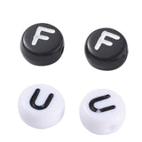 Round Letter Beads, Alphabet Beads