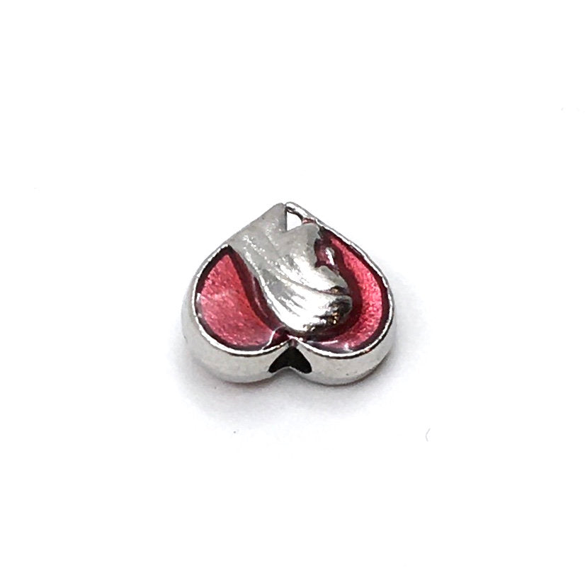 Heart Bead with Lady face engraved | Bellaire Wholesale