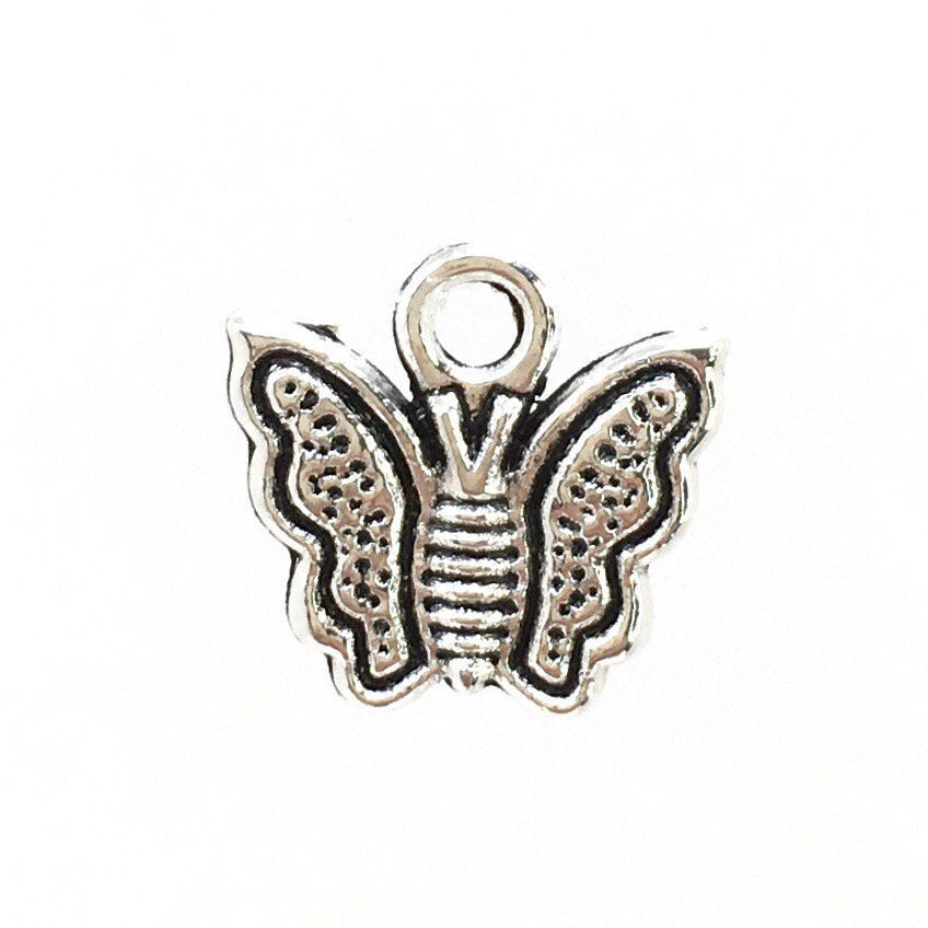 Alloy Charm, Rhodium Butterfly Charm | Bellaire Wholesale