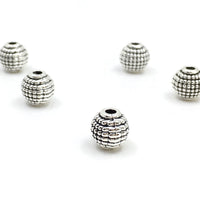 Alloy Silver Round Bali Beads | Bellaire Wholesale