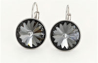 Rhodium Plated Silver Night Crystal Earrings | Bellaire Wholesale