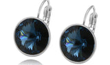 Rhodium Plated Montana Blue Crystal Earring | Bellaire Wholesale