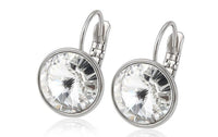 Rhodium Plated Clear Crystal Earrings | Bellaire Wholesale