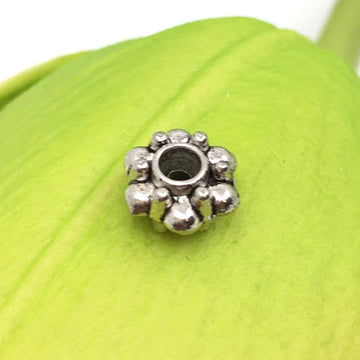 7.5mm Rhodium Daisy Roundels | Bellaire Wholesale