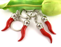 Italian Red Horn Key Chain, Cornetto, Good Luck Key chain 