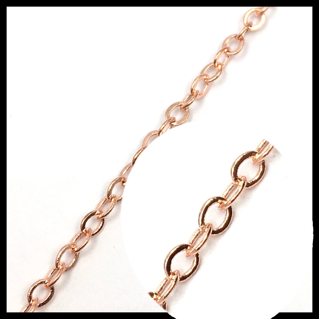 Alloy Rose Gold and Rhodium Link Chain | Bellaire Wholesale