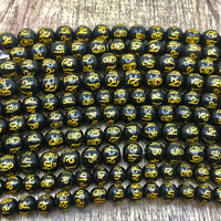 Black and Gold Feng Shui beads | Bellaire Wholesale