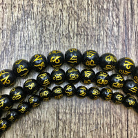Black and Gold Feng Shui beads | Bellaire Wholesale