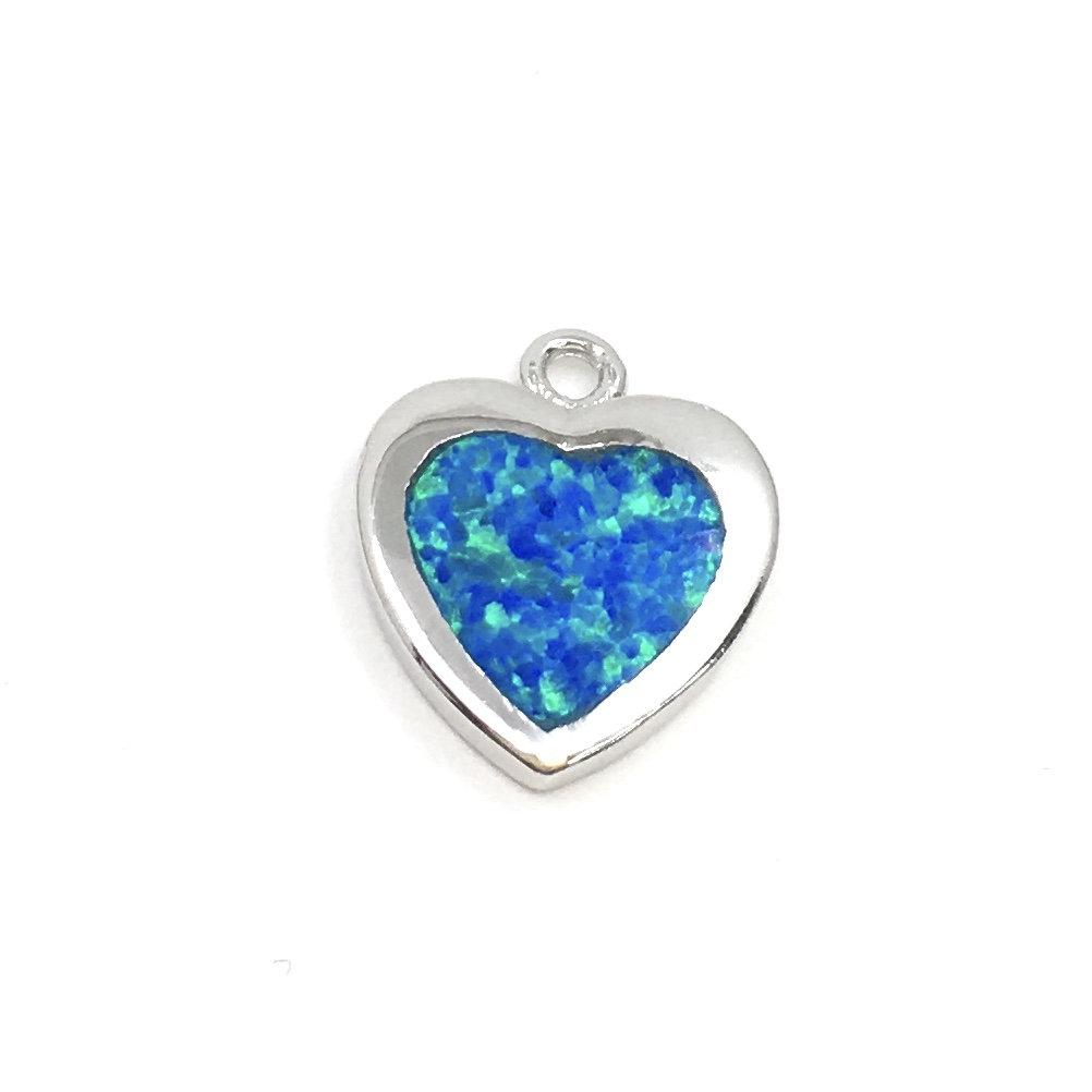 Sterling Silver Heart Charm with Abalone | Bellaire Wholesale