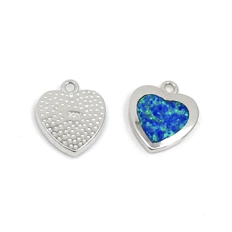 Sterling Silver Heart Charm with Abalone | Bellaire Wholesale