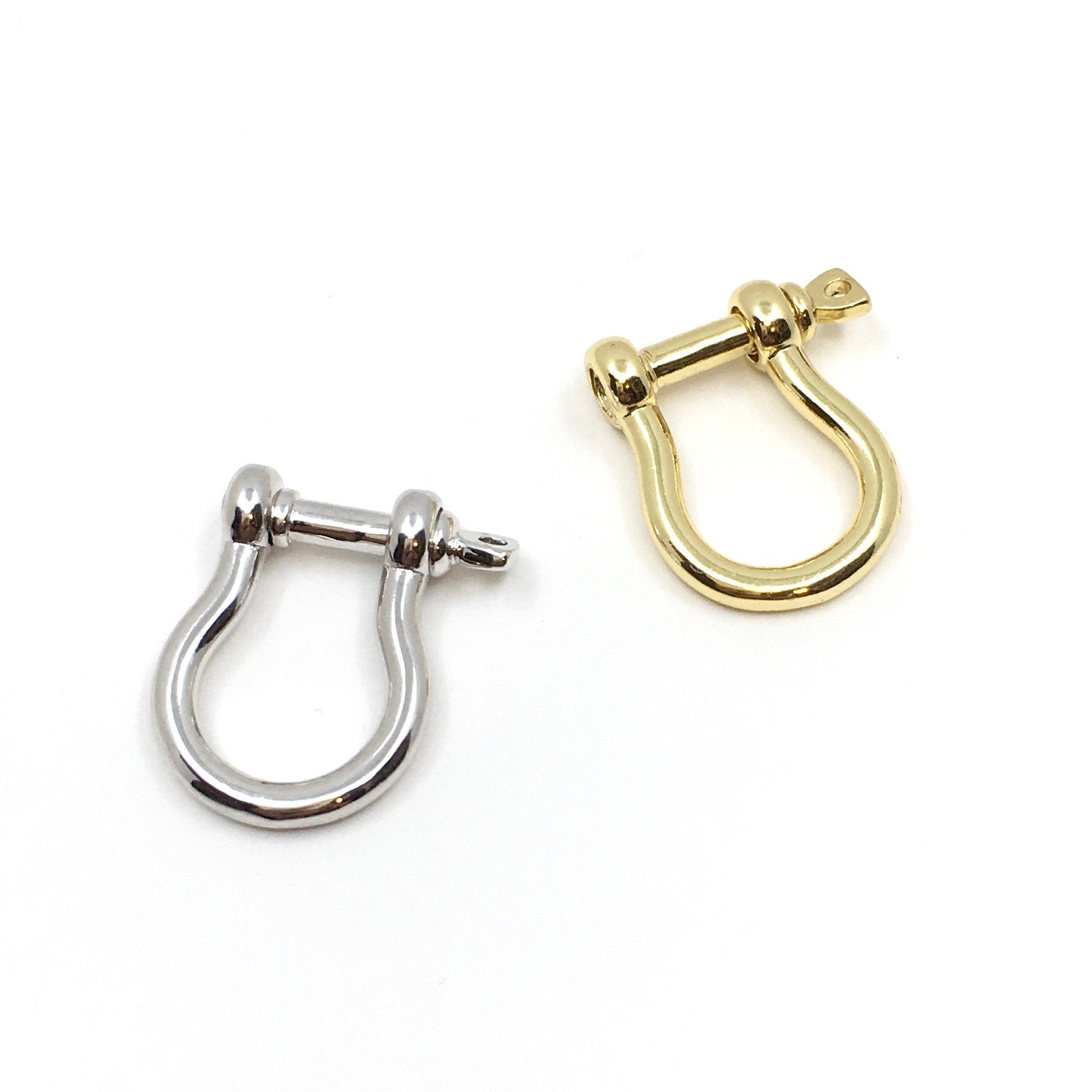 Brass Shackle Bracelet Lock Gold and Rhodium | Bellaire Wholesale