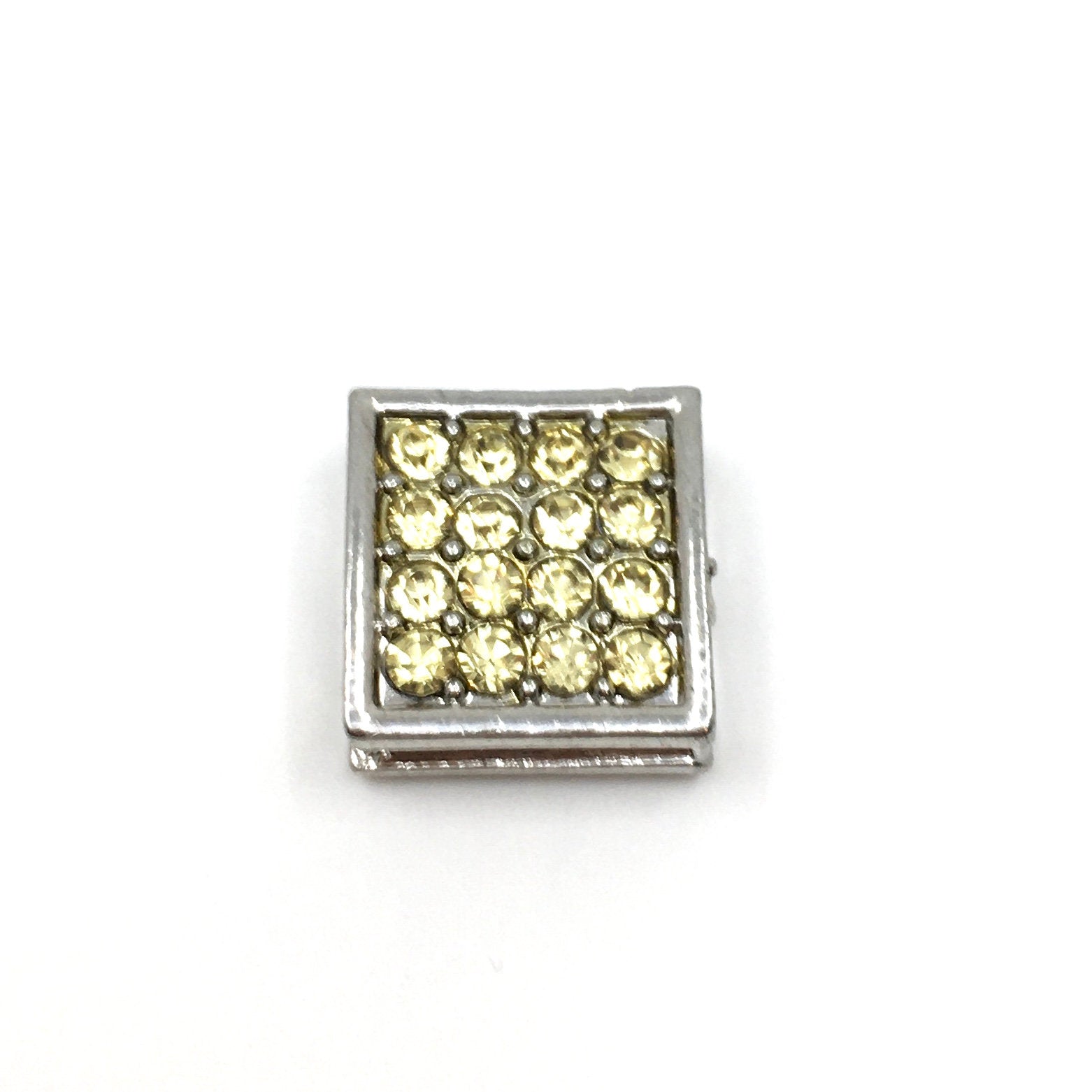 Alloy Rhinestone Square Cube Spacer Beads | Bellaire Wholesale