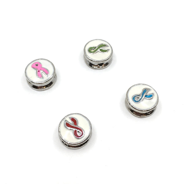Alloy Breast Cancer Symbol Beads | Bellaire Wholesale