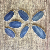 Blue Dyed Stone Oval Connectors | Bellaire Wholesale