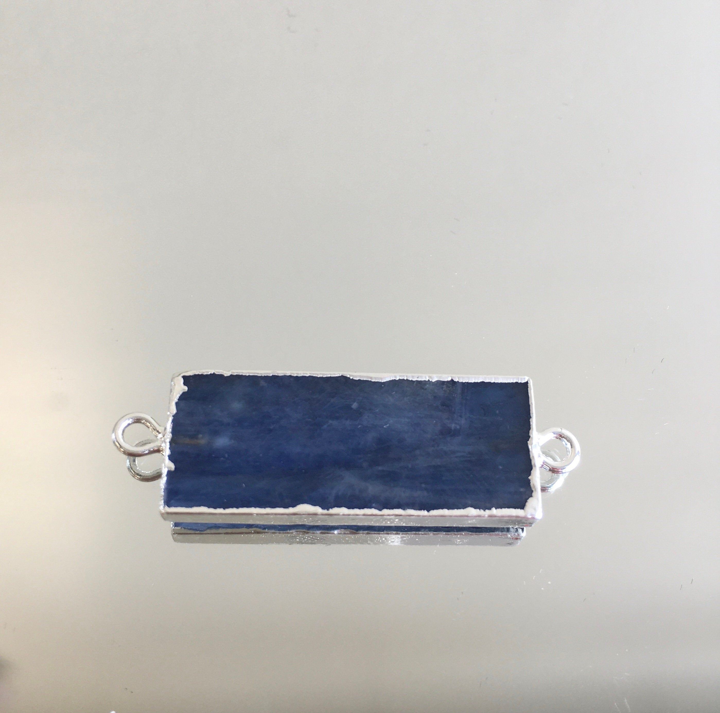 Blue Dyed Stone Rectangular Connectors | Bellaire Wholesale