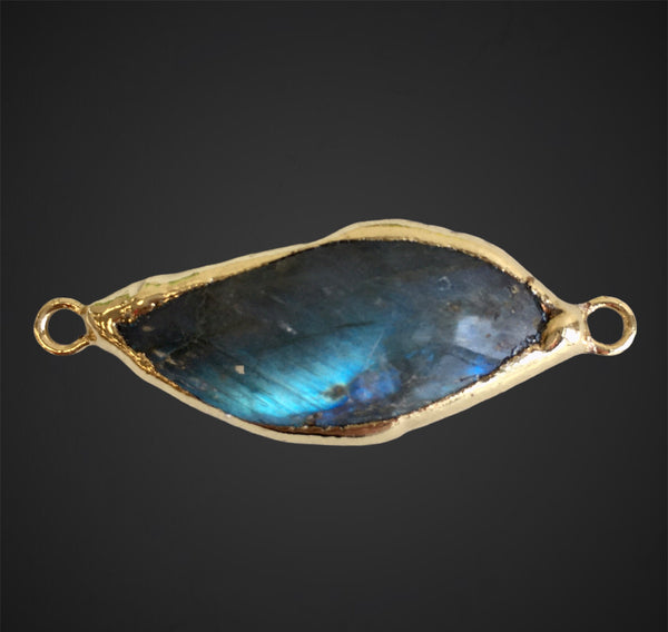 Labradorite Natural Stone Connectors with fire | Bellaire Wholesale