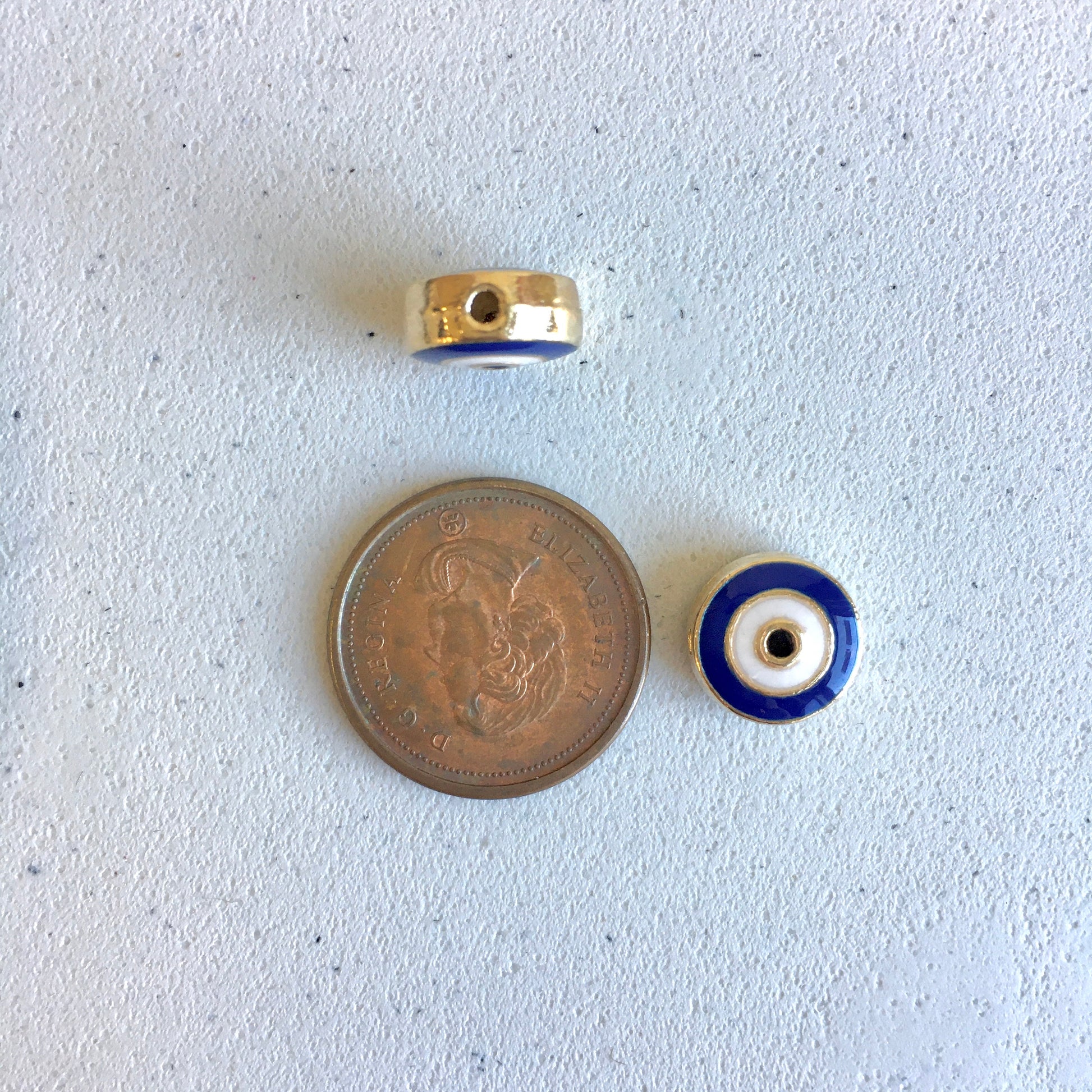 Alloy Flat Evil Eye Beads | Bellaire Wholesale