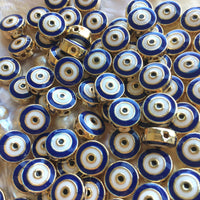 Alloy Flat Evil Eye Beads | Bellaire Wholesale