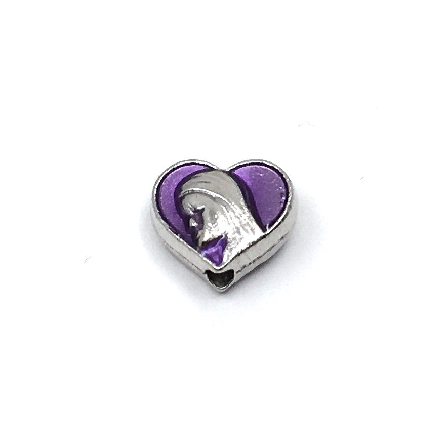 Heart Bead with Lady face engraved | Bellaire Wholesale
