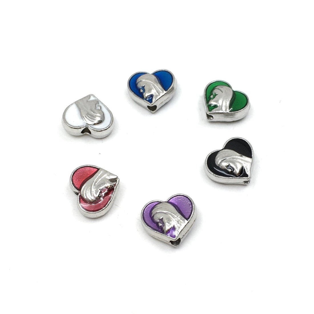 Heart Bead with Lady face engraved | Bellaire Wholesale