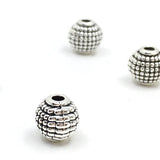 Alloy Silver Round Bali Beads | Bellaire Wholesale