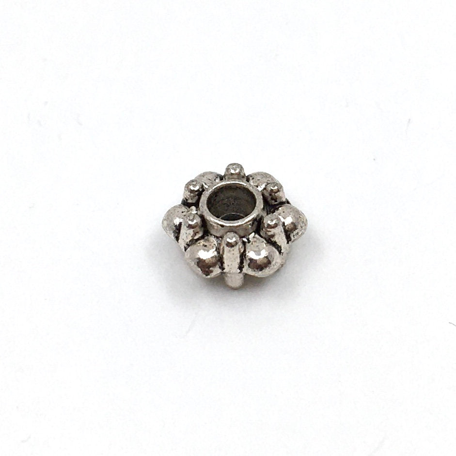 7.5mm Rhodium Daisy Roundels | Bellaire Wholesale