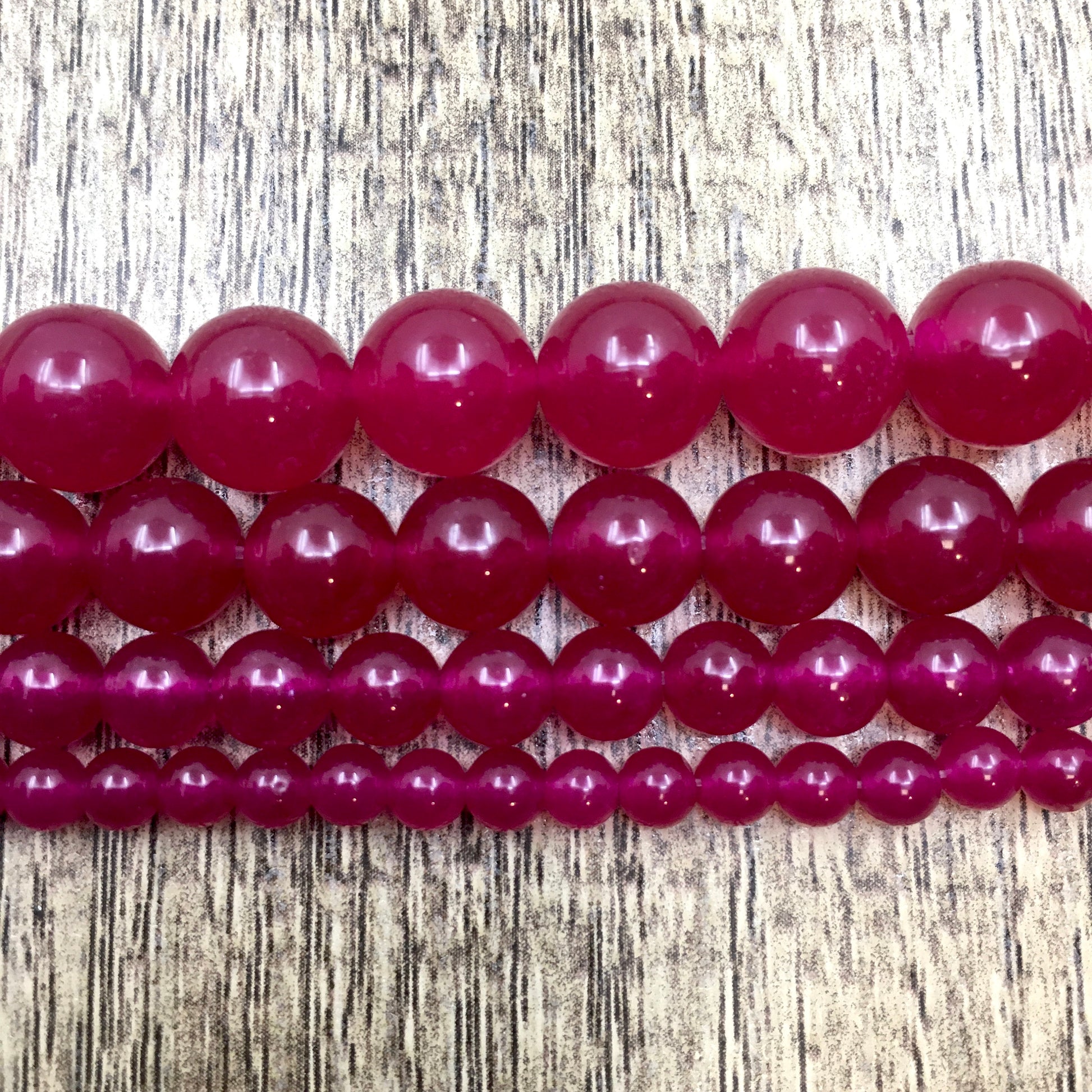Dark Pink Jade Bead | Bellaire Wholesale