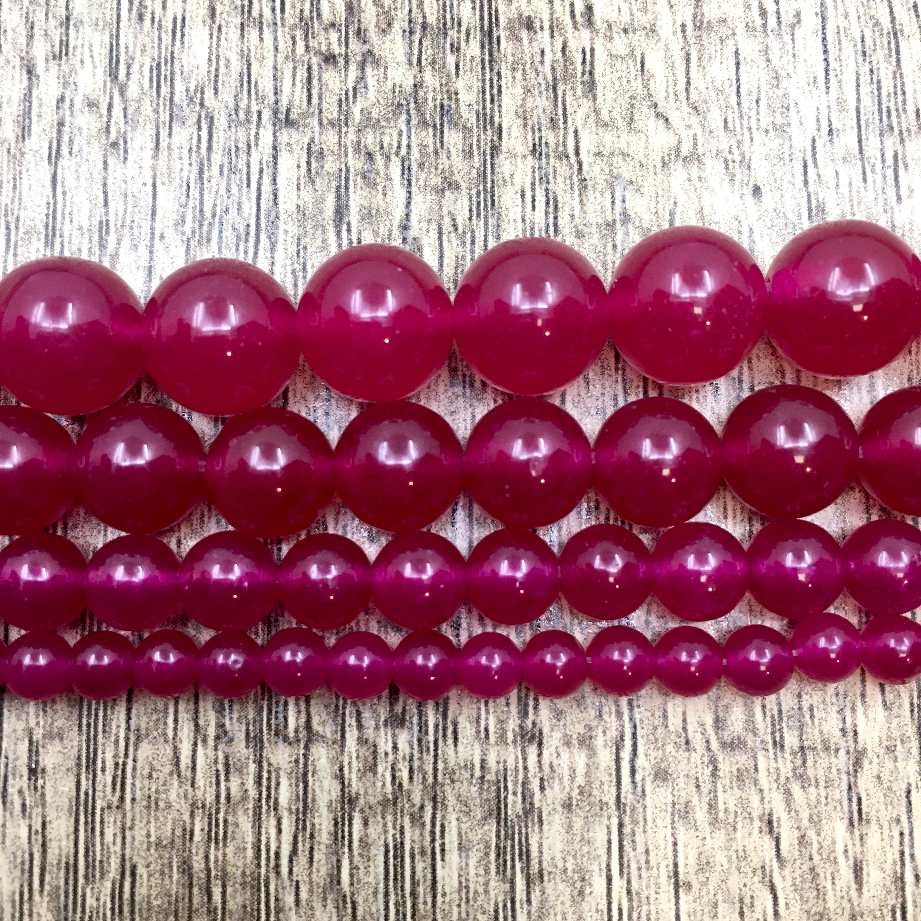 Dark Pink Jade Bead | Bellaire Wholesale