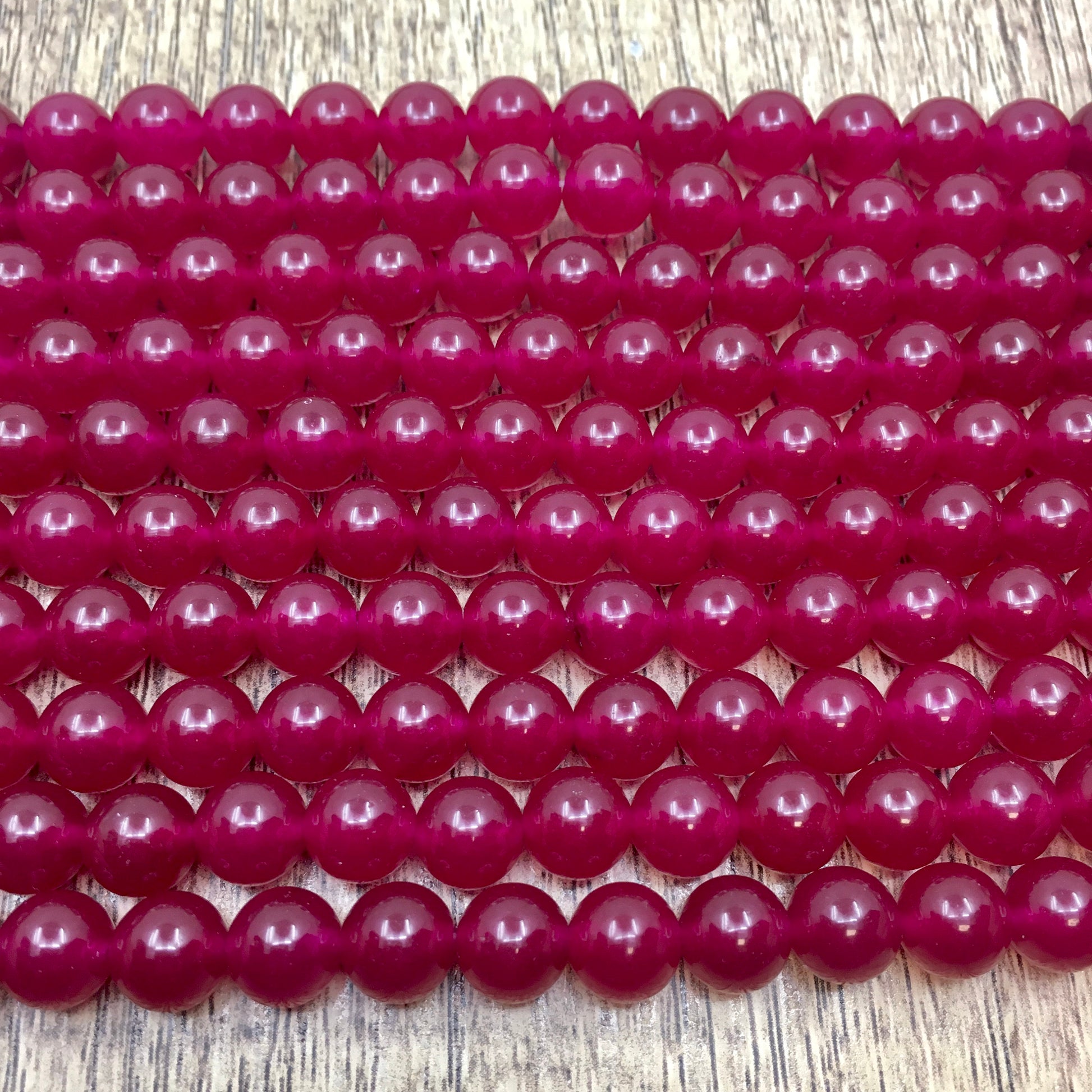 Dark Pink Jade Bead | Bellaire Wholesale