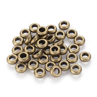 Alloy flat spacer beads, Gold, Silver, Bronze | Bellaire Wholesale