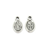 Alloy Religious Oval Beads, St Benedict | Bellaire Wholesale