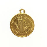 Alloy Religious Beads Gold, St Benedict | Bellaire Wholesale