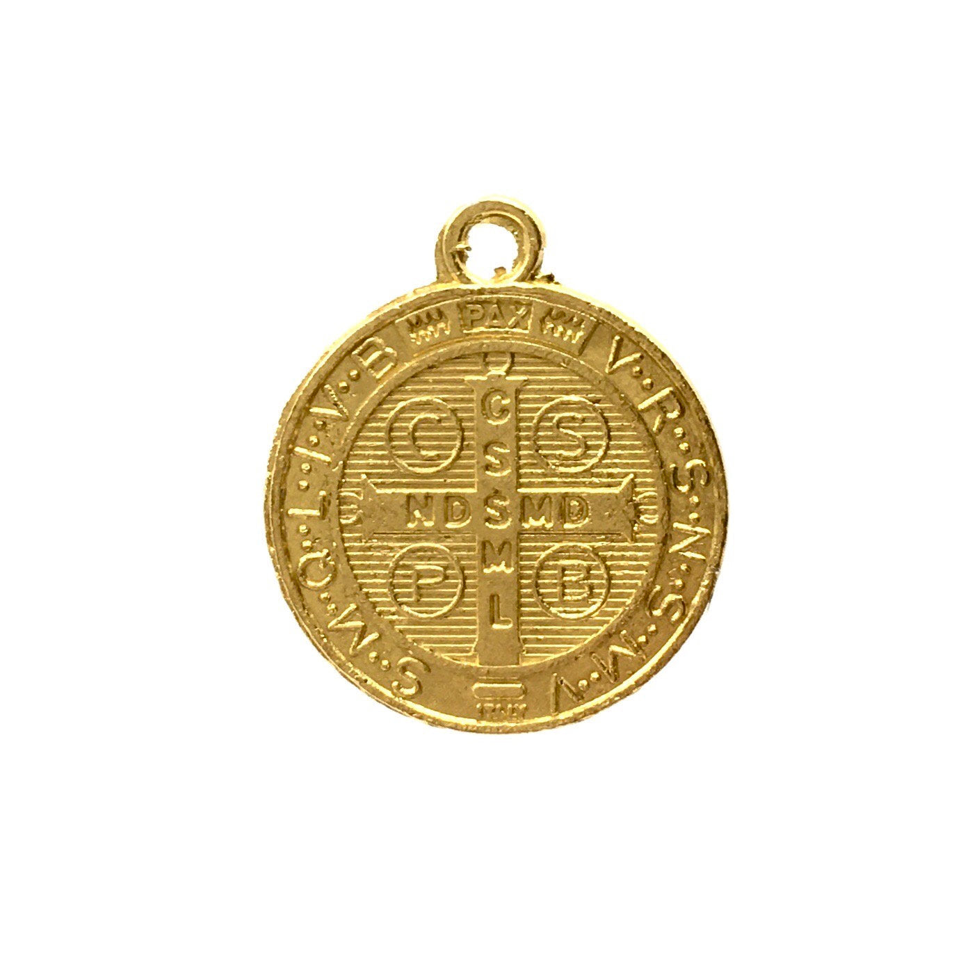 Alloy Religious Beads Gold, St Benedict | Bellaire Wholesale