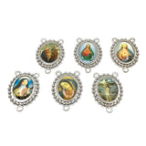 Religious Rhodium Assorted Rosary Center Pieces | Bellaire Wholesale