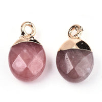 Gold Plated Natural Stone Drop Charm | Bellaire Wholesale