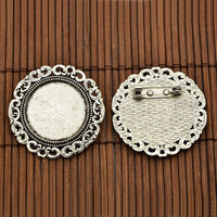 Alloy Antique Silver Photo frame Brooch Pin | Bellaire Wholesale
