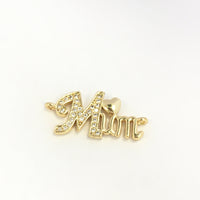 18k Gold Plated Brass letter MUM Connector | Bellaire Wholesale