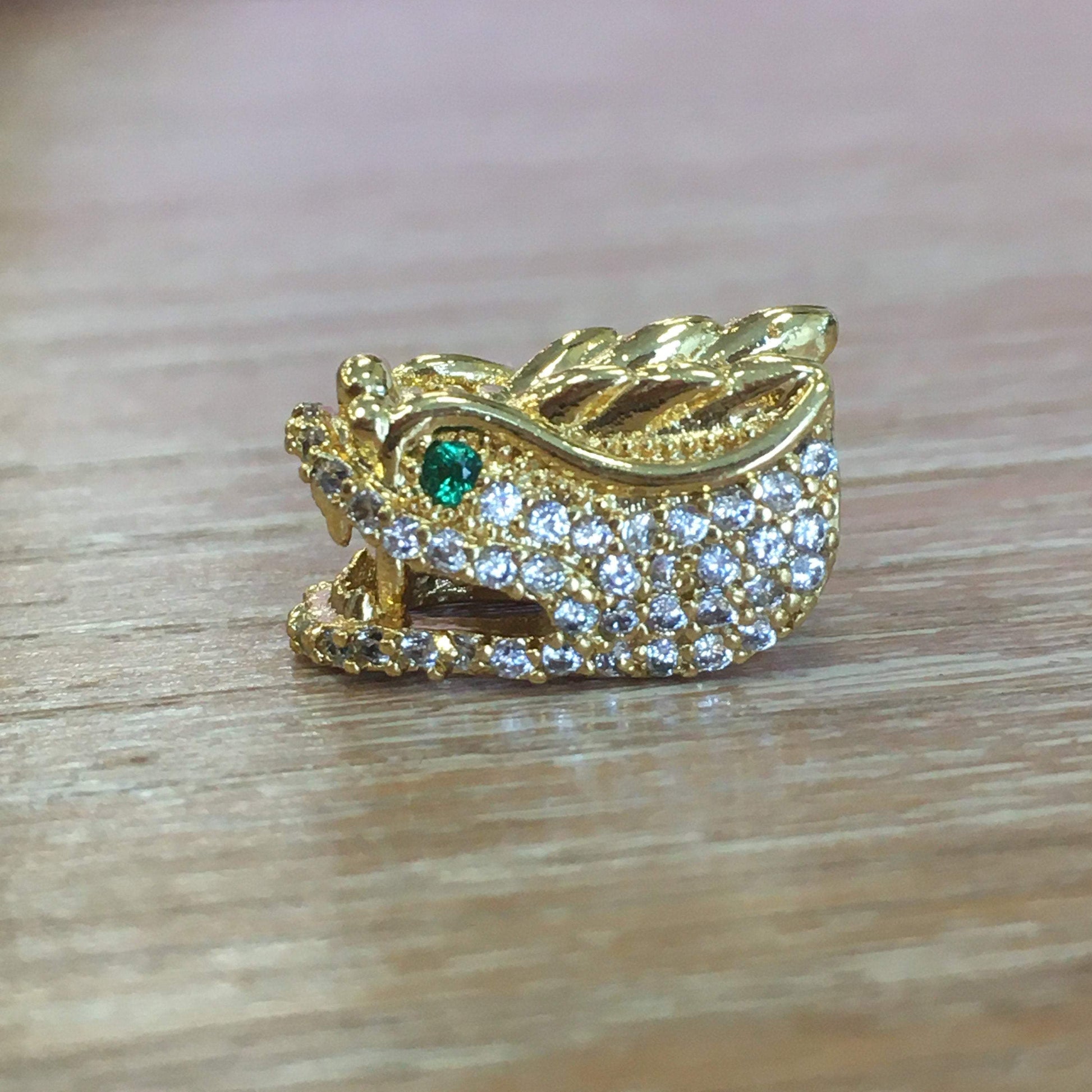 18k Gold Plated Brass Dragon Bead | Bellaire Wholesale