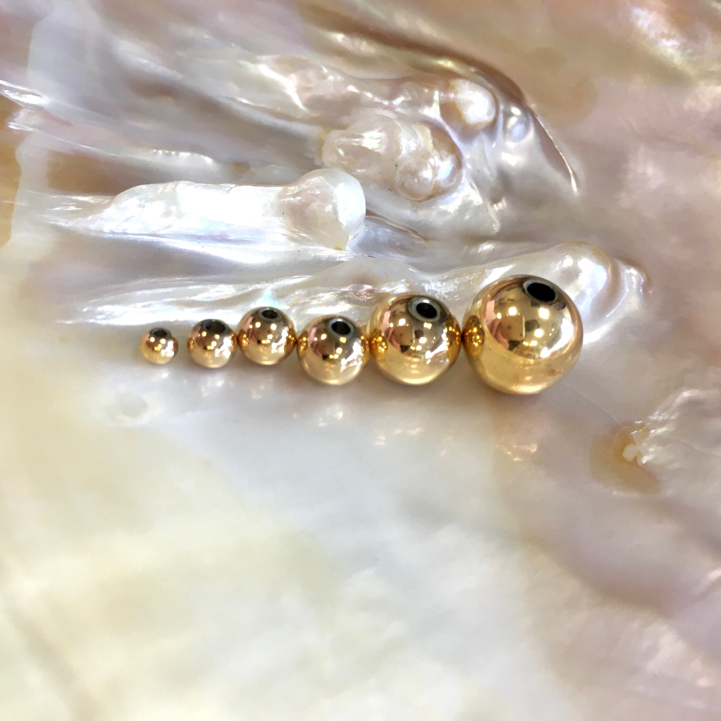 Stainless Steel Gold Round Beads | Bellaire Wholesale