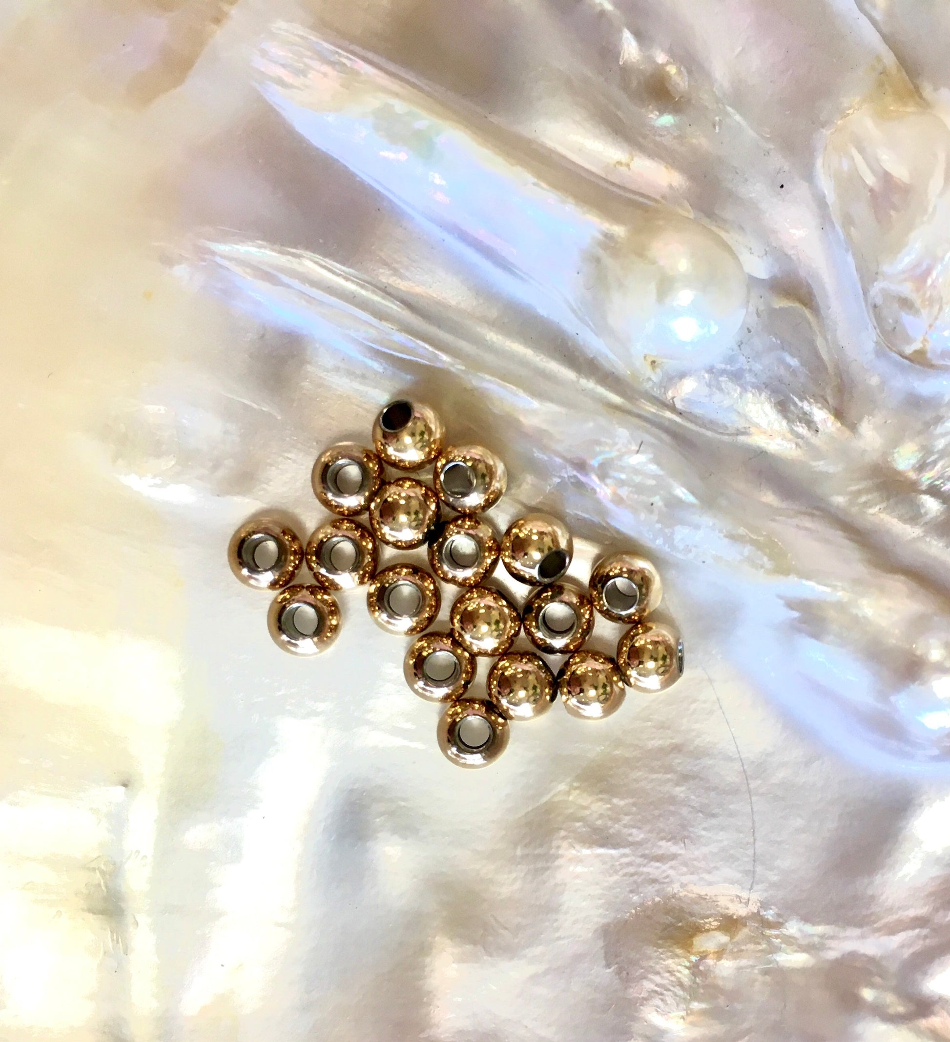 Stainless Steel Gold Round Beads | Bellaire Wholesale