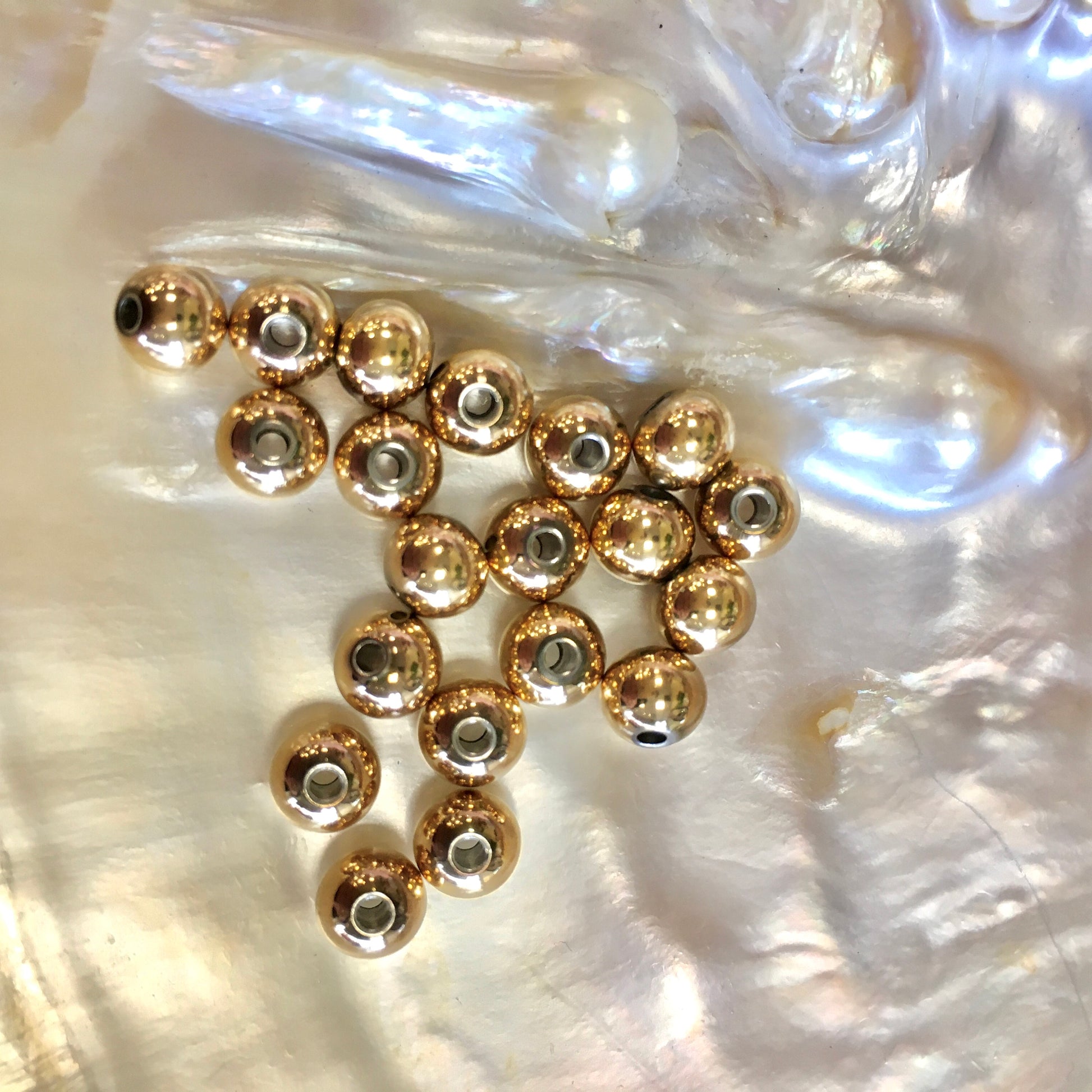 Stainless Steel Gold Round Beads | Bellaire Wholesale