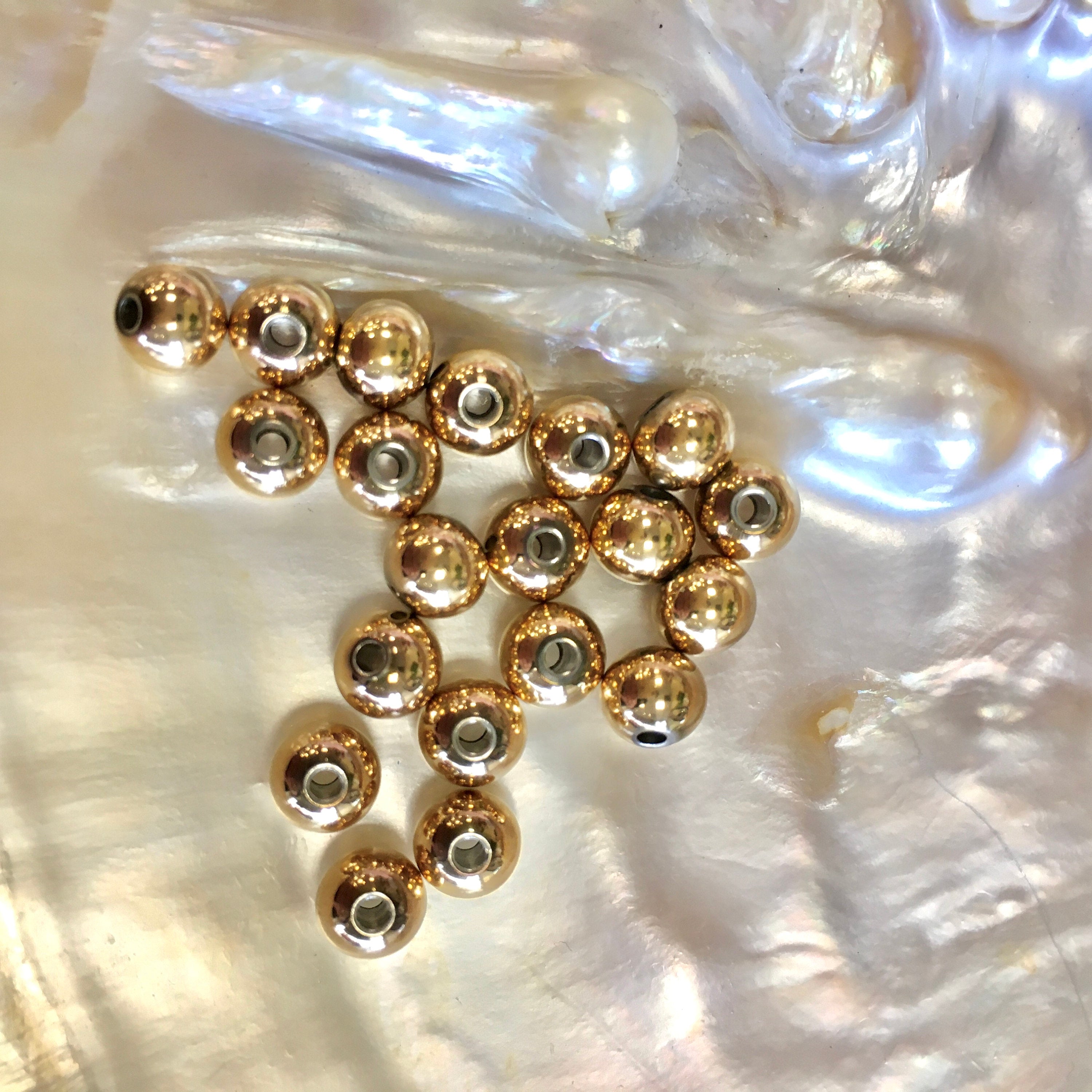 Stainless Steel Gold Round Beads | Bellaire Wholesale