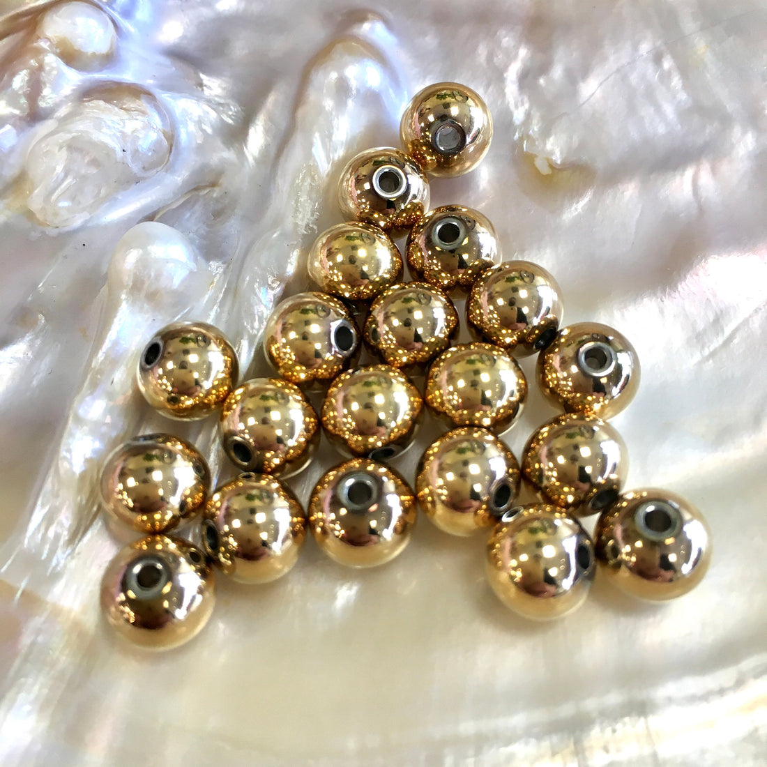 Stainless Steel Gold Round Beads | Bellaire Wholesale